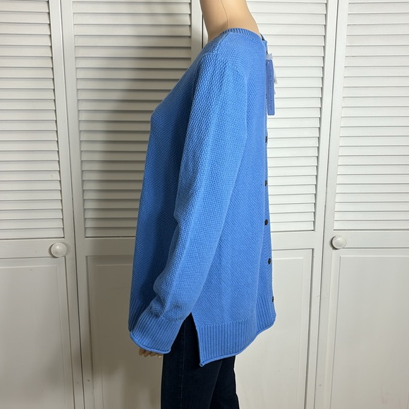 NWT Soft Surroundings Marin Back Button Sweater Large - Picture 15 of 16